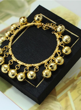 表演会响手链脚链金色铃铛