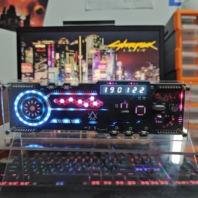 RGB时钟VFD桌面时钟RGB摆件电子