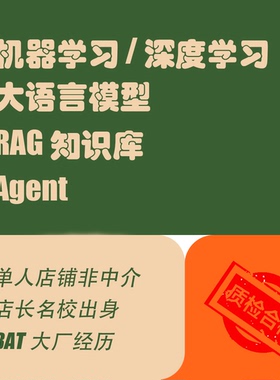 人工智能/大语言模型/RAG知识库/Agent代做咨询辅导授课