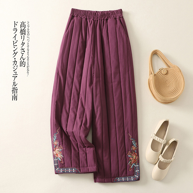 胖妈妈冬季新款亚麻保暖棉裤休闲裤子女民族复古阔腿裤~清仓特价,女装/女士精品,棉裤/羽绒裤,淘宝优惠券,粉丝福利购,淘宝优惠卷