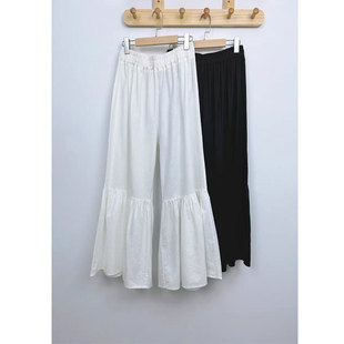 子女 打底叠穿裤 外贸尾货 九分春夏季 高腰全棉宽松百搭显瘦马蹄裤