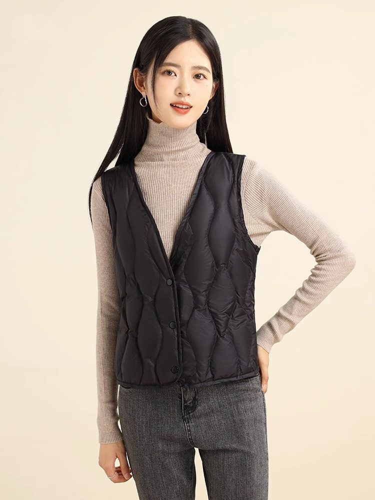 清仓特价~春秋短款夹棉马夹外套冬季内胆女保暖打底马甲羽绒棉服