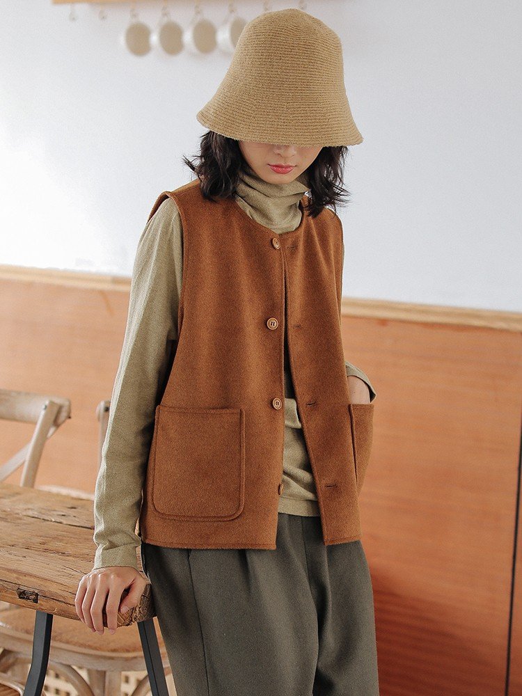 清仓特价~西装马甲女装2025新款秋装新款外穿毛呢外套宽松背心冬