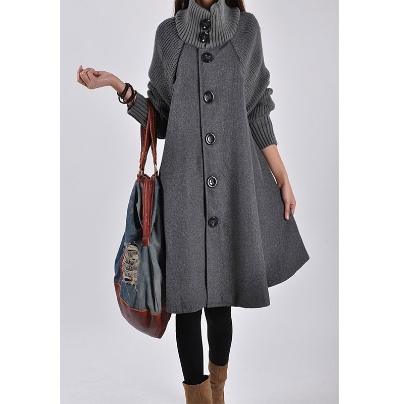 中长款宽松呢子大衣毛呢风衣外套