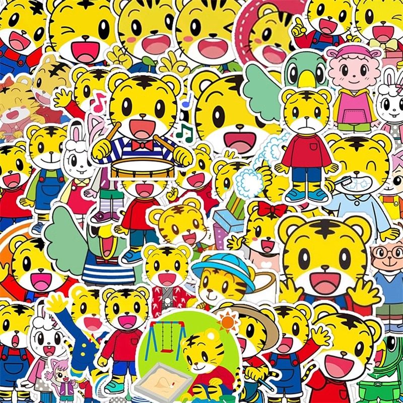 50张早教巧虎启蒙卡通儿童贴纸装饰笔记本头盔相框画手账防水贴画