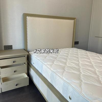 HH现代美式双人实木红橡三防布床