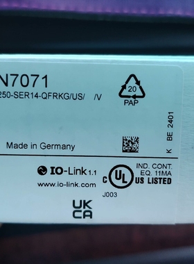 易福门压力开关 PN7071