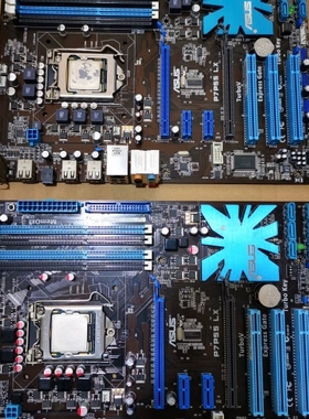 拆机华硕P7P55 LX主板带i5 750 CPU 套装处理