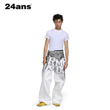 24ANS LTD 副线TMN【朱志鑫同款】手工喷绘印花牛仔裤