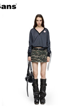 24ANS LTD【苏新皓同款】后背烫钻连帽T恤