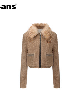 24ANS LTD 毛领针织外套