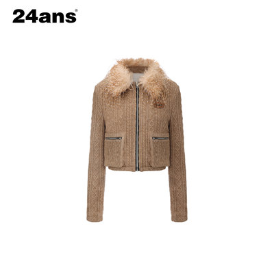 24ANS LTD 毛领针织外套