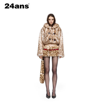 24ANS LTD【朴秀荣同款】仍坚持将辣妹风主流化 | 豹纹连帽毛外套