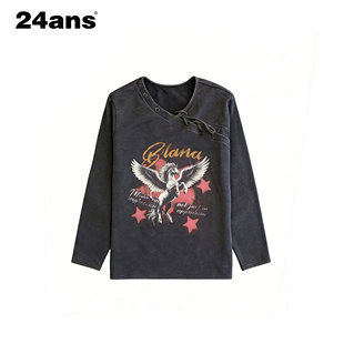 24ANS LTD 【新年限定】小马绑带水洗卫衣