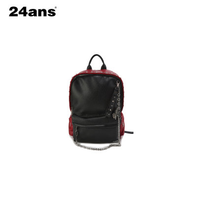 24ANS LTD 轻亚punk双肩包 ⑴电镀银色五金⑵手工铆钉