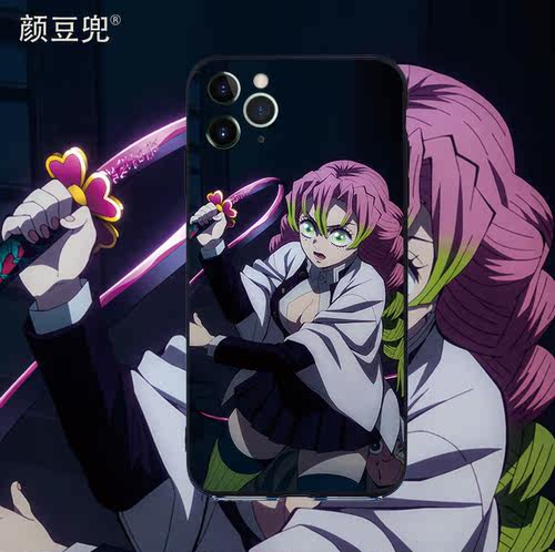 甘露寺蜜璃/鬼灭之刃硅胶玻璃壳手机壳适用苹果iPhone 11 12 13 14 PRO MAX XS XR 78p 华为一加oppo小米vivo