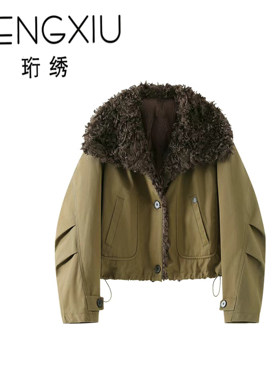 【春春Spring】珩绣【90白鸭绒】高级感毛领羽绒服JS-A300625