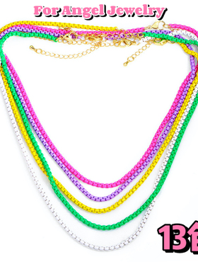 for angel / 可单独佩戴也可叠戴 俏皮可爱多色糖果色裸链