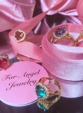 重工超闪绝美风仙女玻璃皓石戒指