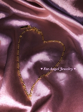 欧美925纯银镀金镂空锁骨链