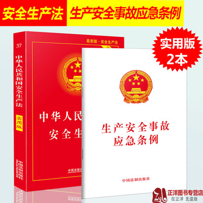 正版2024适用中华人民共和国安全生产法实用版法条 2021年6月修订新版安全事故应急条例含典型案例消防应急救援法条法规书籍