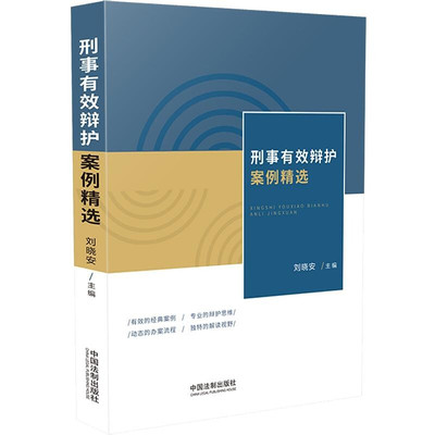 2021新书 刑事有效辩护案例精选 刘晓安 刑事辩护 民间借贷 职务侵占 经济纠纷 量刑辩护 行政法规 辩护策略 虚假诉讼 律师实务
