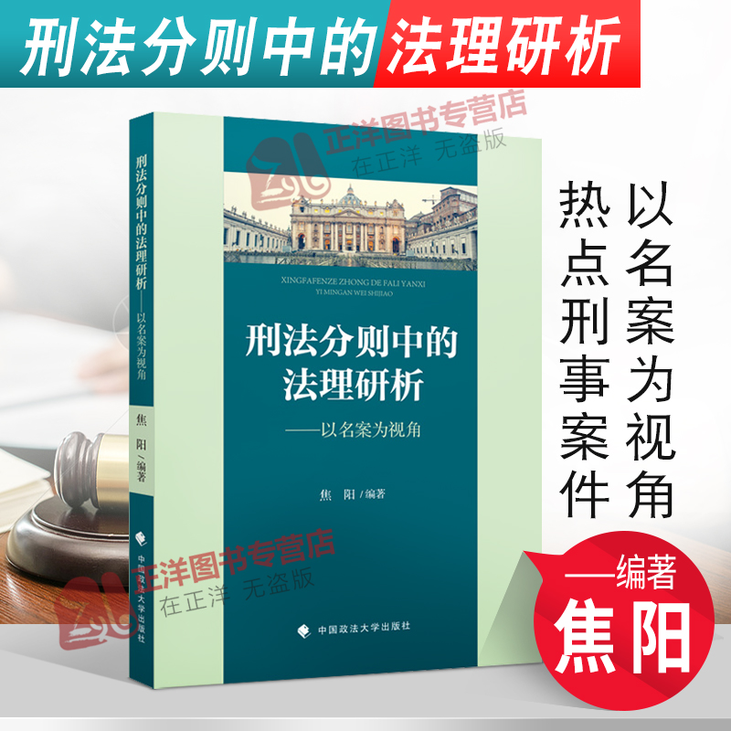 正版现货 刑法分则中的法理研析 以名案为视角 焦阳 中国政法大学出版社9787562099710