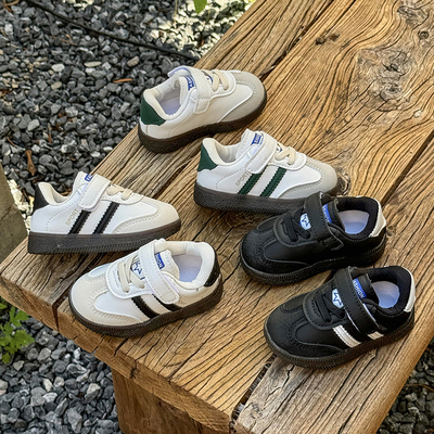 迷你北鼻学步鞋防滑拼色皮革拼接