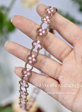 手工DIY蕾丝梭织项链女复古小众设计感Choker