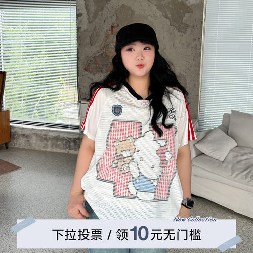 YUZI鱼子甜酷卡通印花短袖T恤
