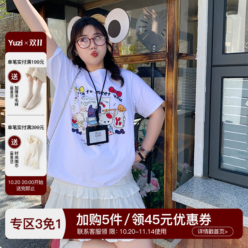 YUZI鱼子猫咪T恤合集显瘦遮肉