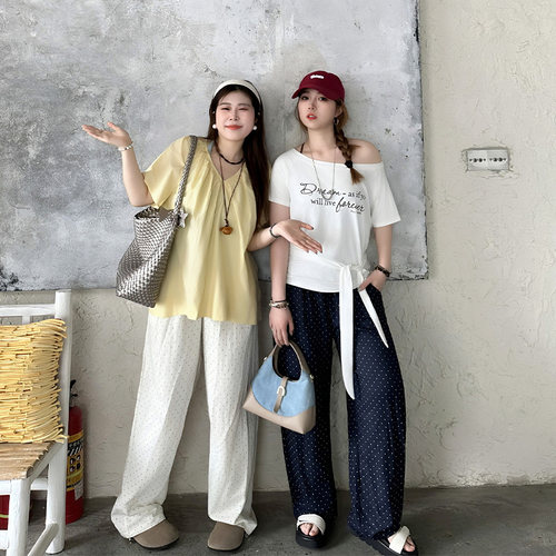 YUZI鱼子酷飒抽绳休闲裤子显瘦