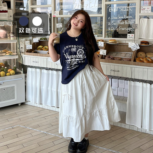 YUZI鱼子正肩印花T恤美式复古