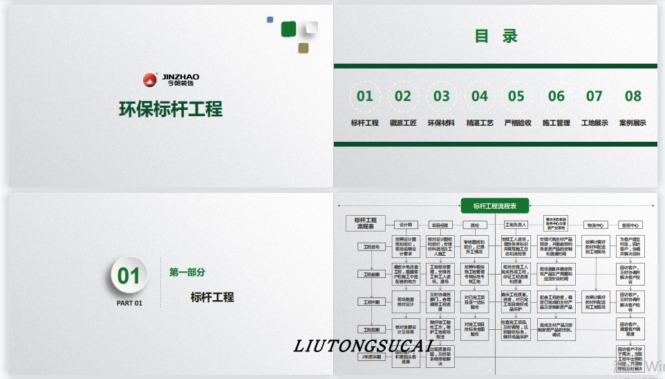 装饰公司画册设计印刷模板PDF文件装修施工工艺流程展示一站整装