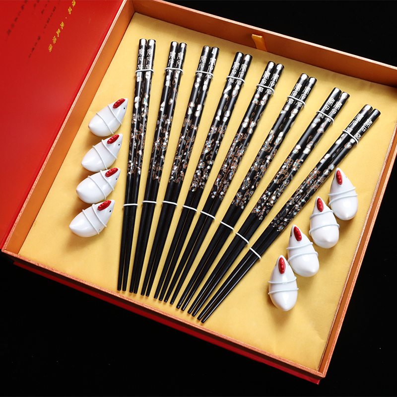包邮湖北来凤宝石花筷子手工漆筷