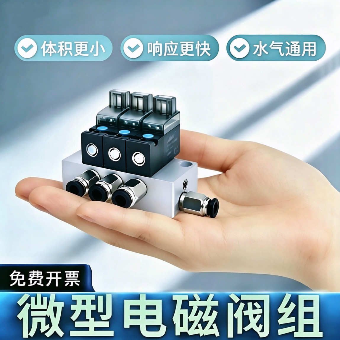 微型电磁阀二位三通气阀水阀高频电磁阀组针织机袜机控制阀12V24V