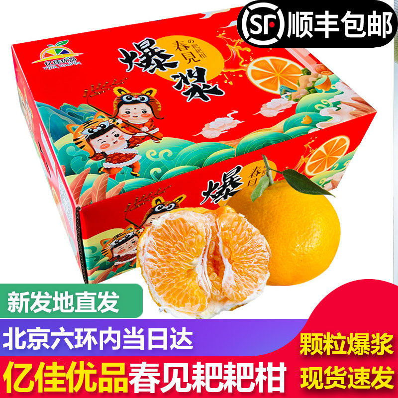 【顺丰包邮】亿佳优品爆浆春见耙耙柑原箱礼盒装柑橘蜜桔新鲜水果,水产肉类/新鲜蔬果/熟食,桔子,淘宝优惠券,粉丝福利购,淘宝优惠卷
