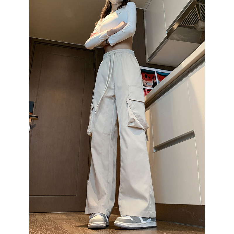 潮牌设计感ins风休闲宽松大口袋裤子高街美式运动裤K492TP35控58,男装休闲裤,电商A102B