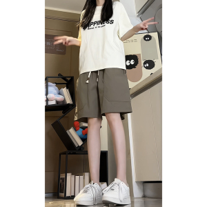 夏季日系CityBoy纯色宽松休闲短裤男工装五分裤K373TP35控49图片