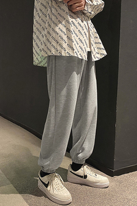 卫裤男2021春季新款宽松休闲裤青年港风束脚运动裤男K113TP35控58图片