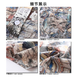新款花衬衫潮新中式短袖衬衫男装中风衬衣短袖HY535TP35控58，男装衬衫，电商A102B