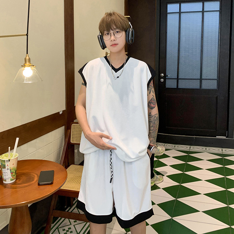 潮流时尚新款宽松休闲运动服美式外穿篮球运动服套装T10TP50控78,男装衬衫,电商A102B