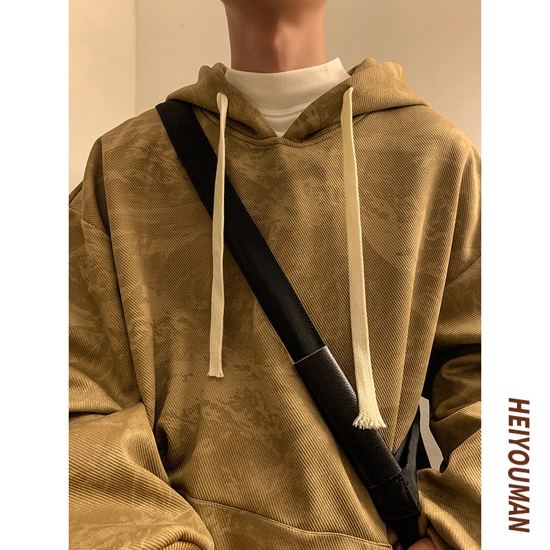 连帽卫衣男嘻哈美式oversize高街情侣青少年外套春秋HY220P65控88图片
