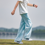 日系薄款裤子防蚊男生简约休闲裤ins风宽松直筒裤K566TP38，男装休闲裤，电商A102B