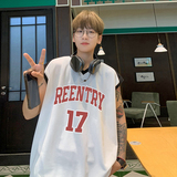 时尚潮流17号运动服美式高街外穿宽松休闲无袖篮球服套装T12TP55，男装衬衫，电商A102B