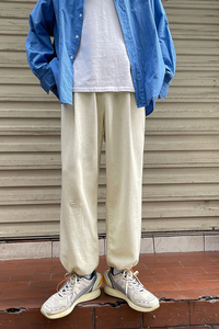 2022春季贴标老爹牛仔裤韩版高腰宽松阔腿直筒裤子K105TP45控58图片