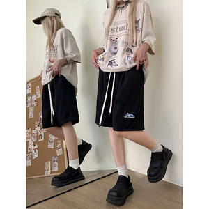 2024美式hiphop高街五分裤夏天印花短裤透气休闲运动裤K565TP25图片