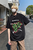 圆领休闲打底衫美式高街时尚仙人掌印花纯棉T恤HY570TP20，男装T恤，电商A102B