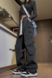 美式高街vibe潮牌休闲宽松牛仔裤情侣直筒长裤K431P65控89，男装牛仔裤，电商A102B