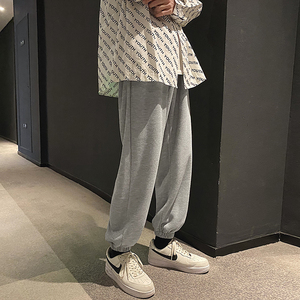 卫裤男2021春季新款宽松休闲裤青年港风束脚运动裤男K113TP35控58图片